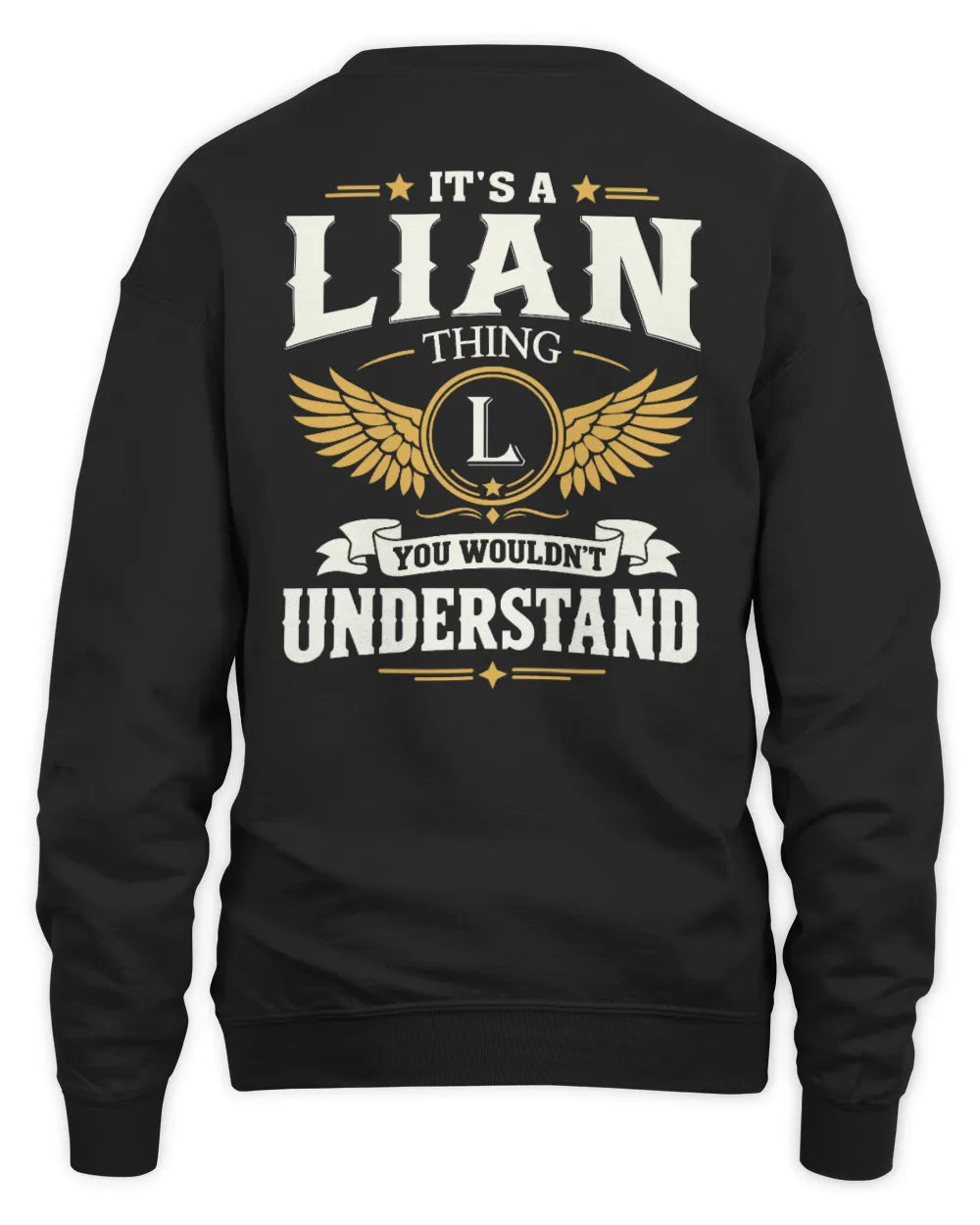 LIAN KT06-M008 It’s a [NAME] Thing – You Wouldn’t Understand | Personalized Vintage T-Shirt - Unisex Sweatshirt - Black