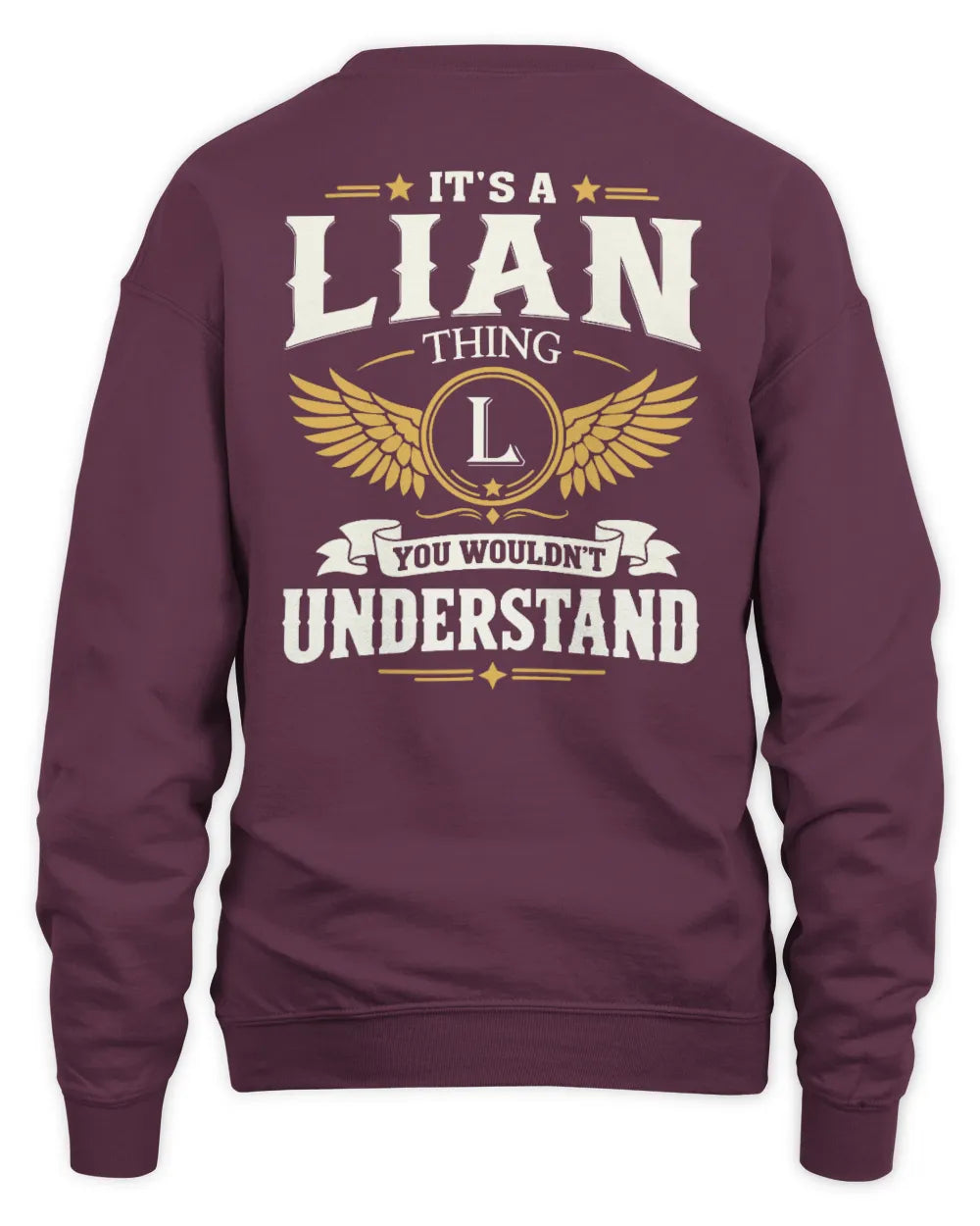 LIAN KT06-M008 It’s a [NAME] Thing – You Wouldn’t Understand | Personalized Vintage T-Shirt - Unisex Sweatshirt - Maroon