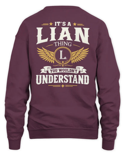 LIAN KT06-M008 It’s a [NAME] Thing – You Wouldn’t Understand | Personalized Vintage T-Shirt - Unisex Sweatshirt - Maroon