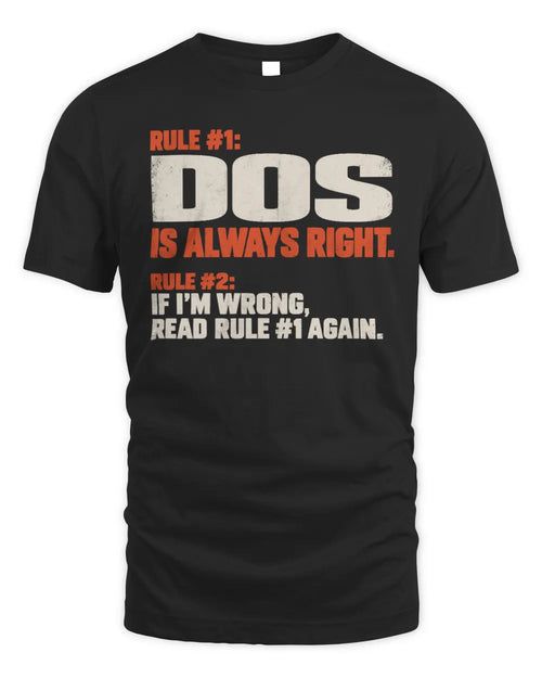 DOS NP1-H006 
Always Right Personalized Name T-Shirt – Funny Custom Name Shirt - Unisex Standard T-Shirt - Black