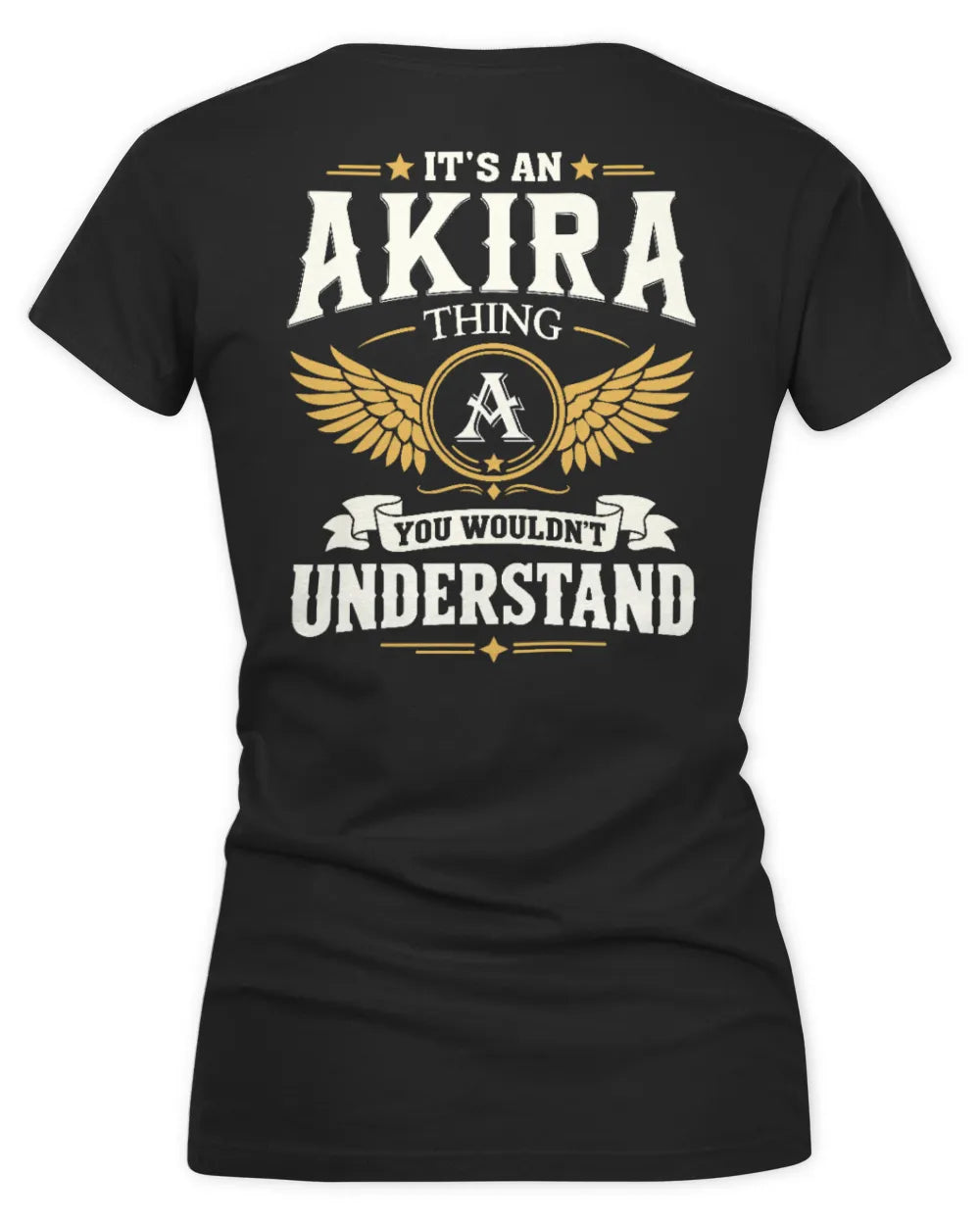 AKIRA KT06-M008 It’s a [NAME] Thing – You Wouldn’t Understand | Personalized Vintage T-Shirt - Women's V-Neck T-Shirt - Black