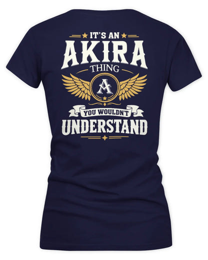 AKIRA KT06-M008 It’s a [NAME] Thing – You Wouldn’t Understand | Personalized Vintage T-Shirt - Women's V-Neck T-Shirt - Navy