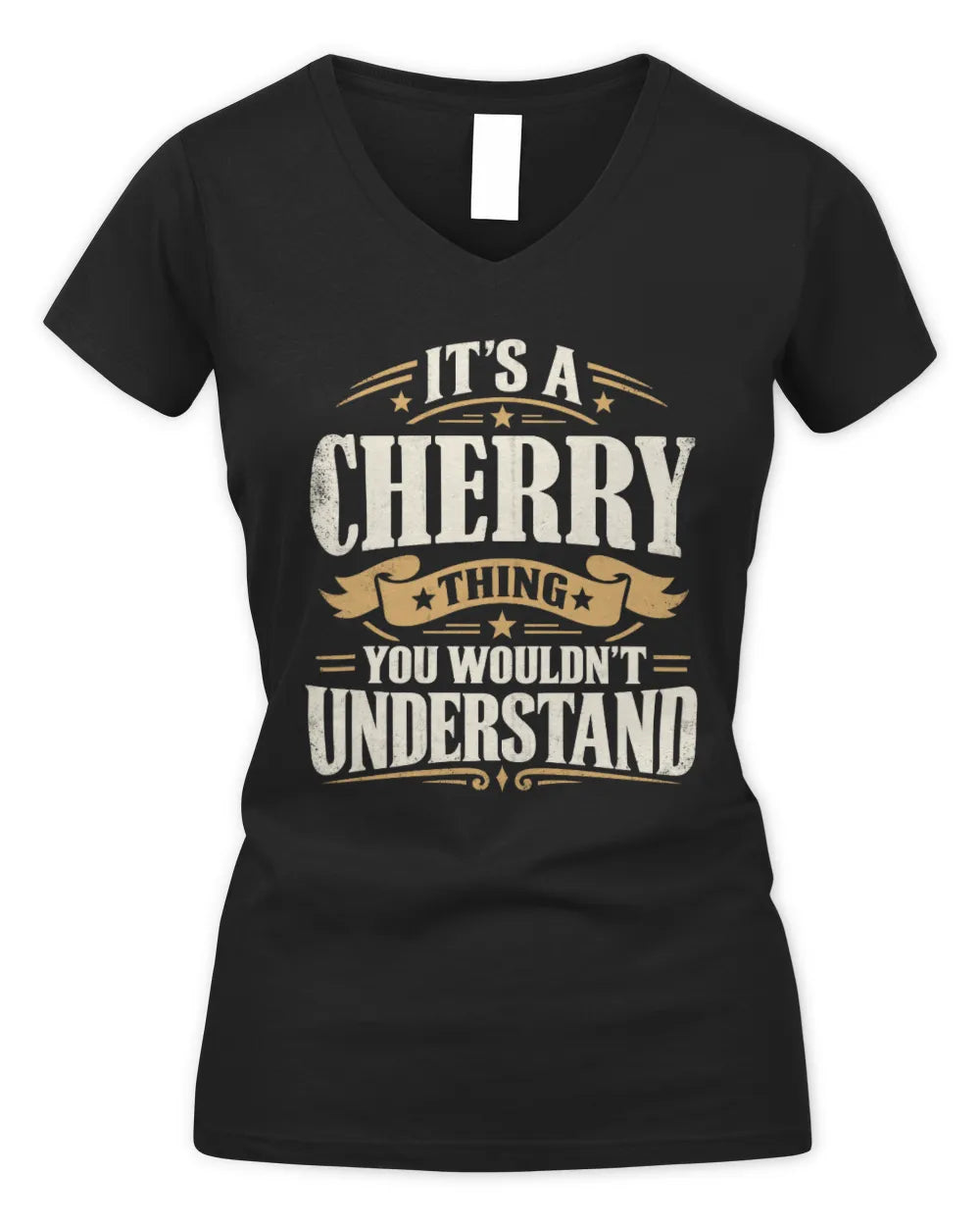 CHERRY P08 TH51 - Personalized “It’s a/an [NAME] Thing – You Wouldn’t Understand” Shirt - Women's V-Neck T-Shirt - Black