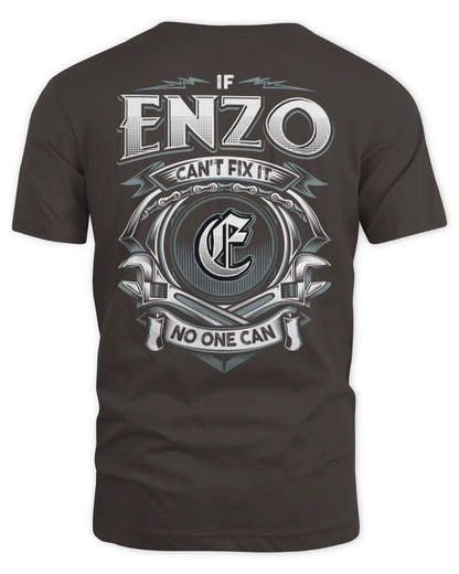 ENZO AP81-K4-626 - Personalized Ahmed Quote Apparel “If Ahmed Can't Fix It, No One Can” - Unisex Standard T-Shirt - Dark Chocolate