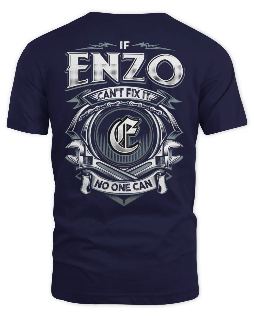 ENZO AP81-K4-626 - Personalized Ahmed Quote Apparel “If Ahmed Can't Fix It, No One Can” - Unisex Standard T-Shirt - Navy