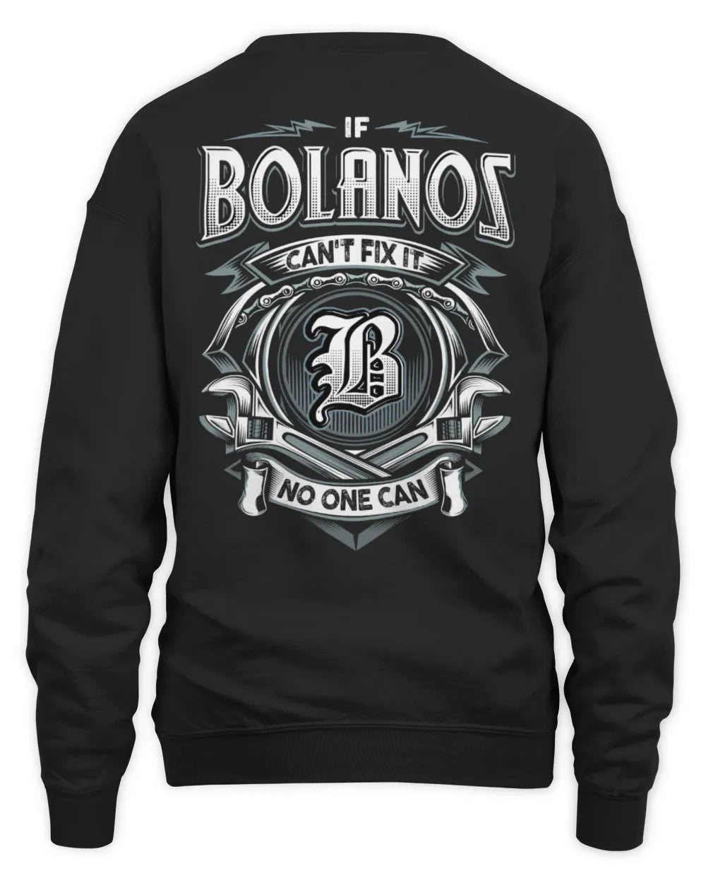 BOLANOS AP81-K4-626 - Personalized Ahmed Quote Apparel “If Ahmed Can't Fix It, No One Can” - Unisex Sweatshirt - Black