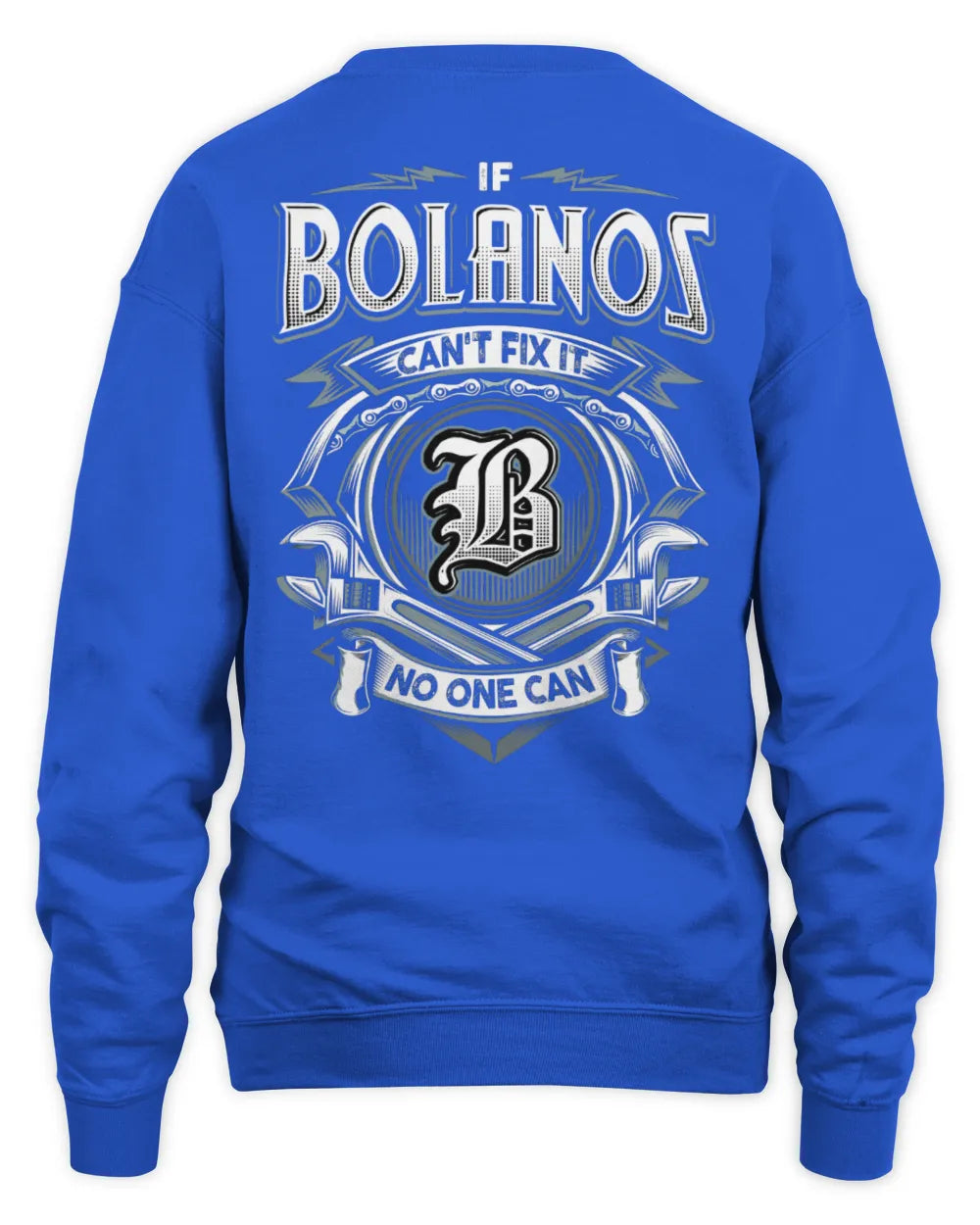 BOLANOS AP81-K4-626 - Personalized Ahmed Quote Apparel “If Ahmed Can't Fix It, No One Can” - Unisex Sweatshirt - Royal
