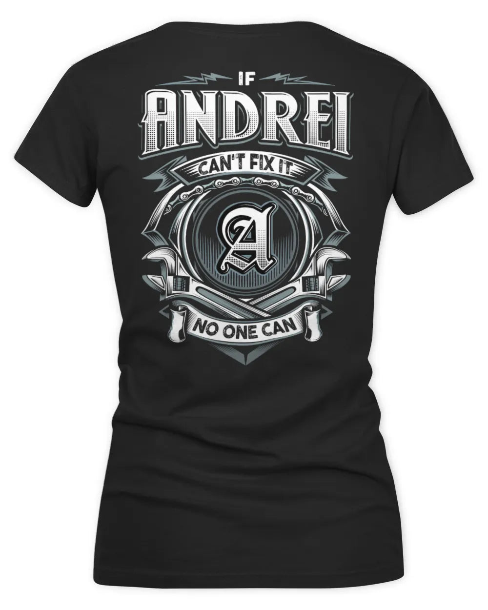 ANDREI AP81-K4-626 - Personalized Ahmed Quote Apparel “If Ahmed Can't Fix It, No One Can” - Women's V-Neck T-Shirt - Black