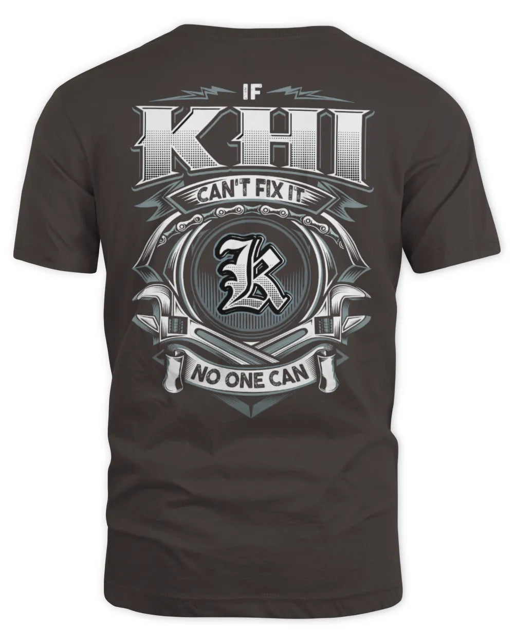 KHI AP81-K4-626 - Personalized Ahmed Quote Apparel “If Ahmed Can't Fix It, No One Can” - Unisex Standard T-Shirt - Dark Chocolate