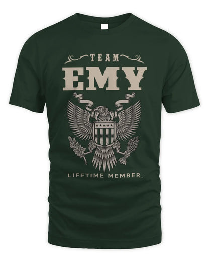 EMY TP06-K82 – Personalized Classic Style Apparel “Team NAME Lifetime Member” - Unisex Standard T-Shirt - Forest Green
