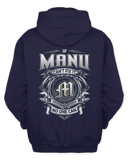 MANU AP81-K4-626 - Personalized Ahmed Quote Apparel “If Ahmed Can't Fix It, No One Can” - Unisex Hoodie - Navy