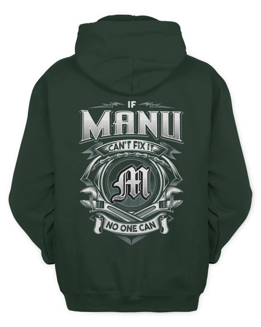 MANU AP81-K4-626 - Personalized Ahmed Quote Apparel “If Ahmed Can't Fix It, No One Can” - Unisex Hoodie - Forest Green