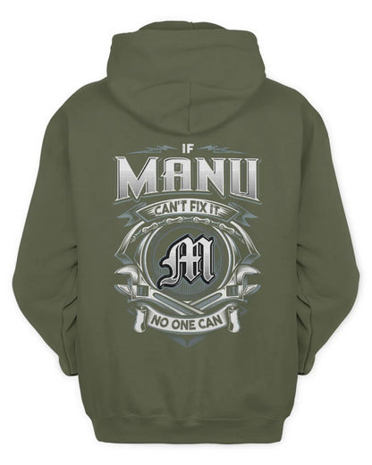 MANU AP81-K4-626 - Personalized Ahmed Quote Apparel “If Ahmed Can't Fix It, No One Can” - Unisex Hoodie - Military Green