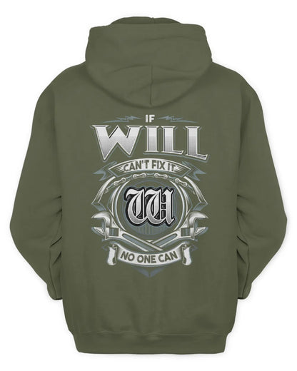 WILL AP81-K4-626 - Personalized Ahmed Quote Apparel “If Ahmed Can't Fix It, No One Can” - Unisex Hoodie - Military Green