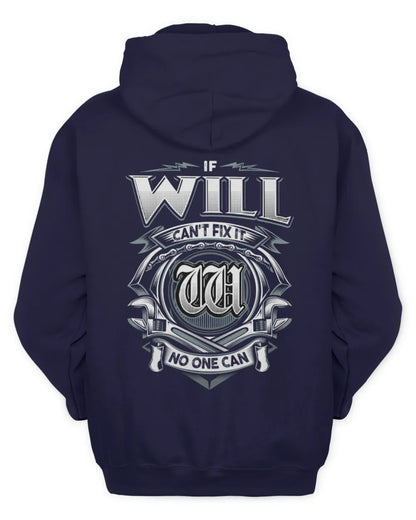 WILL AP81-K4-626 - Personalized Ahmed Quote Apparel “If Ahmed Can't Fix It, No One Can” - Unisex Hoodie - Navy