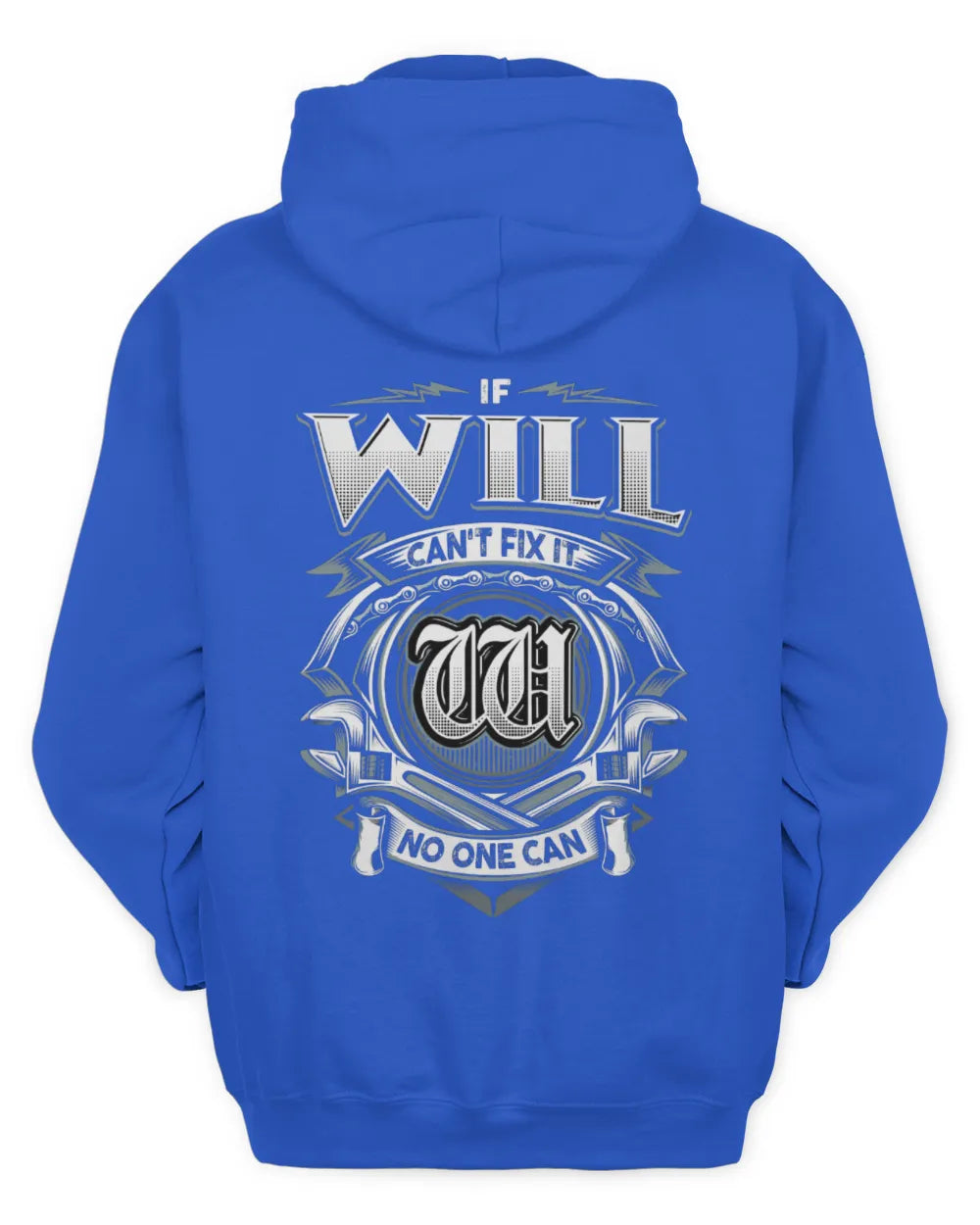 WILL AP81-K4-626 - Personalized Ahmed Quote Apparel “If Ahmed Can't Fix It, No One Can” - Unisex Hoodie - Royal