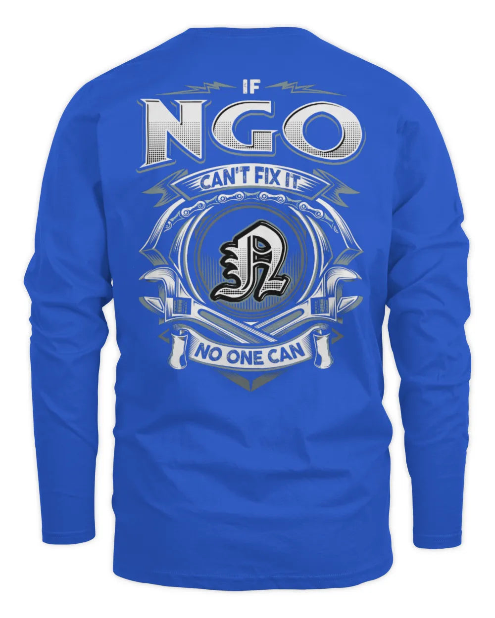 NGO AP81-K4-626 - Personalized Ahmed Quote Apparel “If Ahmed Can't Fix It, No One Can” - Men's Long Sleeved T-Shirt - Royal