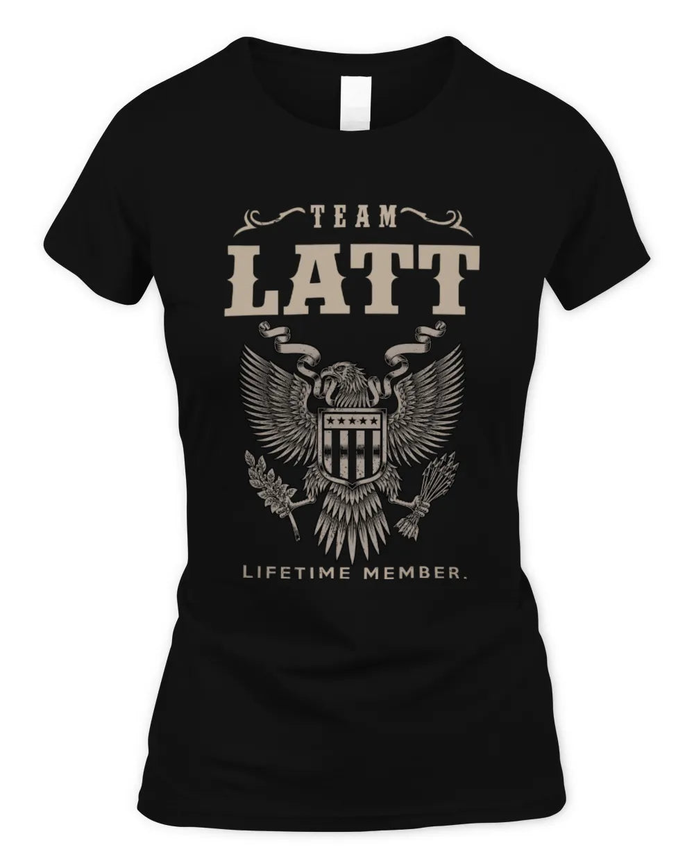 LATT TP06-K82 – Personalized Classic Style Apparel “Team NAME Lifetime Member” - Women's Standard T-Shirt - Black