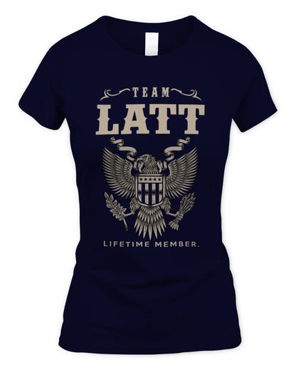 LATT TP06-K82 – Personalized Classic Style Apparel “Team NAME Lifetime Member” - Women's Standard T-Shirt - Navy