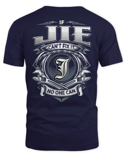 JIE AP81-K4-626 - Personalized Ahmed Quote Apparel “If Ahmed Can't Fix It, No One Can” - Unisex Standard T-Shirt - Navy