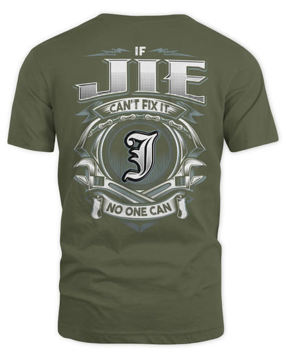 JIE AP81-K4-626 - Personalized Ahmed Quote Apparel “If Ahmed Can't Fix It, No One Can” - Unisex Standard T-Shirt - Military Green