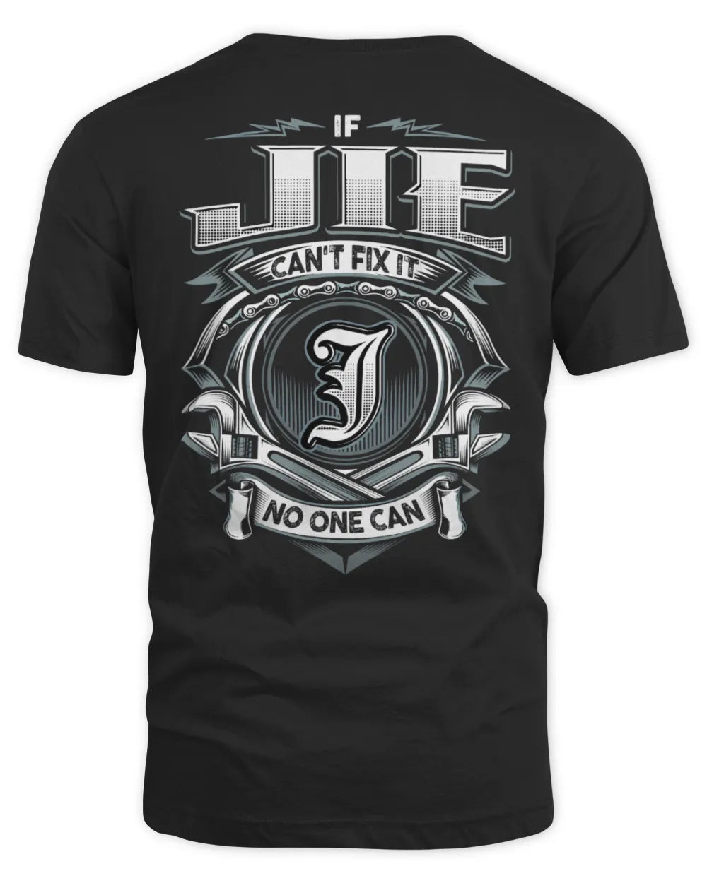 JIE AP81-K4-626 - Personalized Ahmed Quote Apparel “If Ahmed Can't Fix It, No One Can” - Unisex Standard T-Shirt - Black