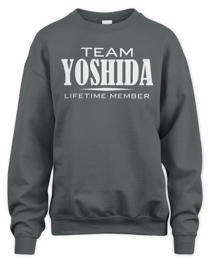 YOSHIDA BL62-K4-128 - Personalized “Team NAME Lifetime Member” - Unisex Sweatshirt - Charcoal
