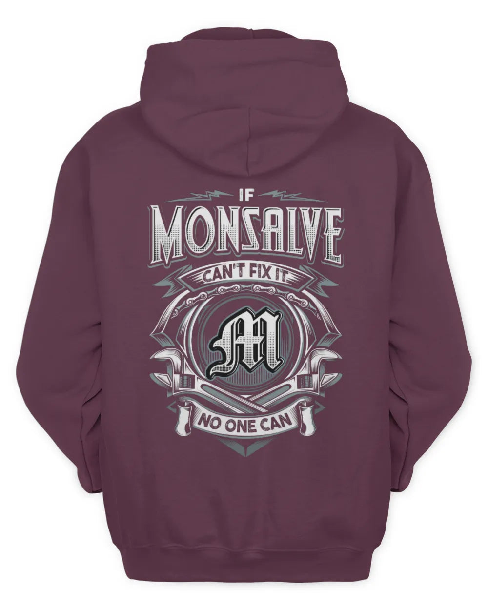 MONSALVE AP81-K4-626 - Personalized Ahmed Quote Apparel “If Ahmed Can't Fix It, No One Can” - Unisex Hoodie - Maroon