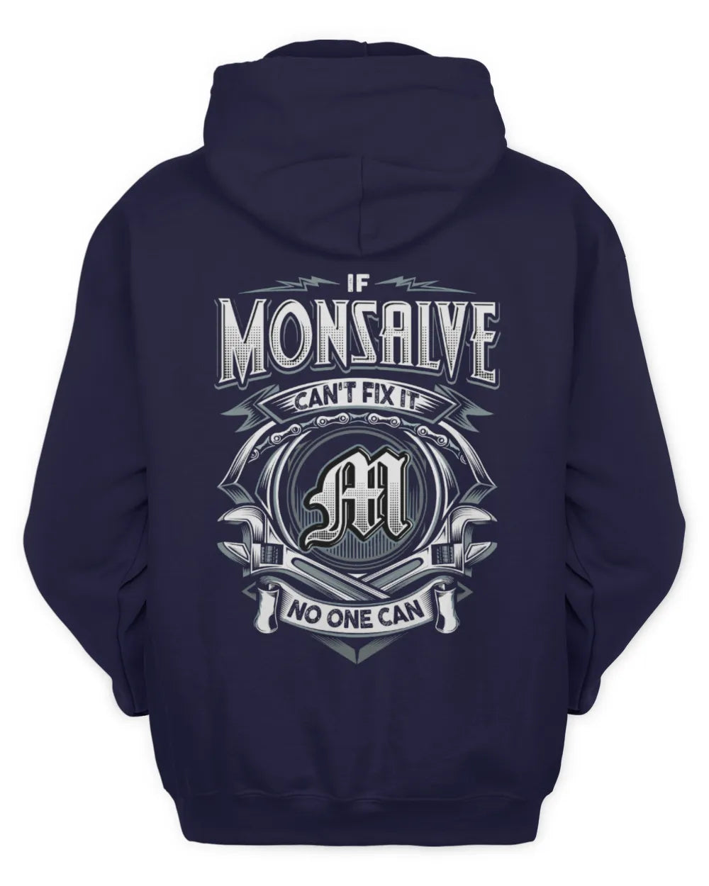 MONSALVE AP81-K4-626 - Personalized Ahmed Quote Apparel “If Ahmed Can't Fix It, No One Can” - Unisex Hoodie - Navy