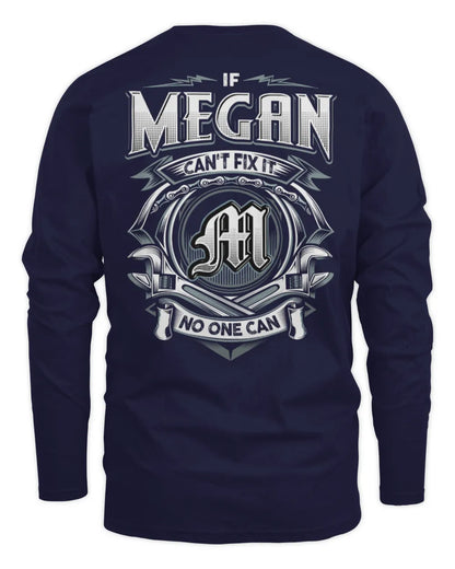 MEGAN AP81-K4-626 - Personalized Ahmed Quote Apparel “If Ahmed Can't Fix It, No One Can” - Men's Long Sleeved T-Shirt - Navy