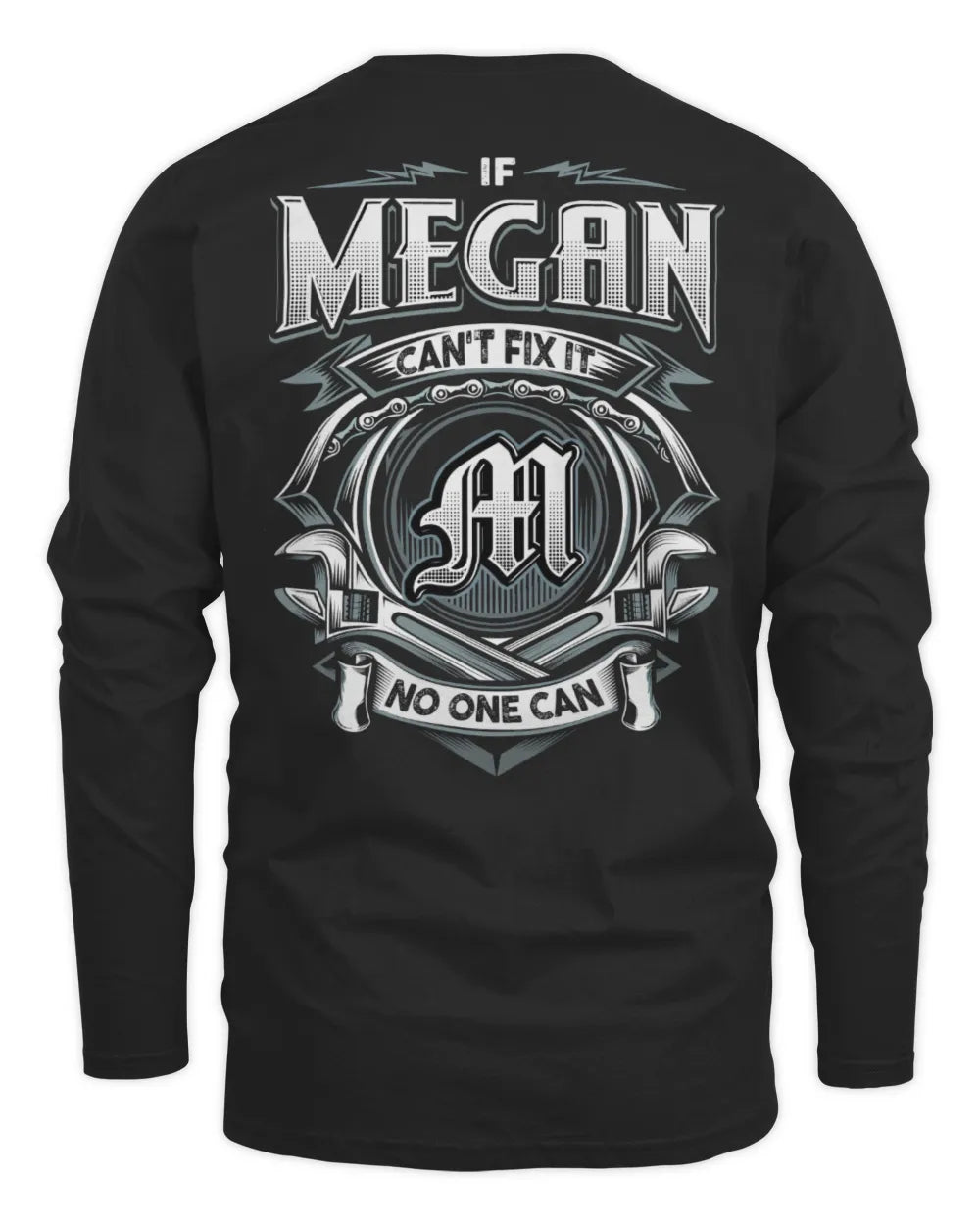 MEGAN AP81-K4-626 - Personalized Ahmed Quote Apparel “If Ahmed Can't Fix It, No One Can” - Men's Long Sleeved T-Shirt - Black