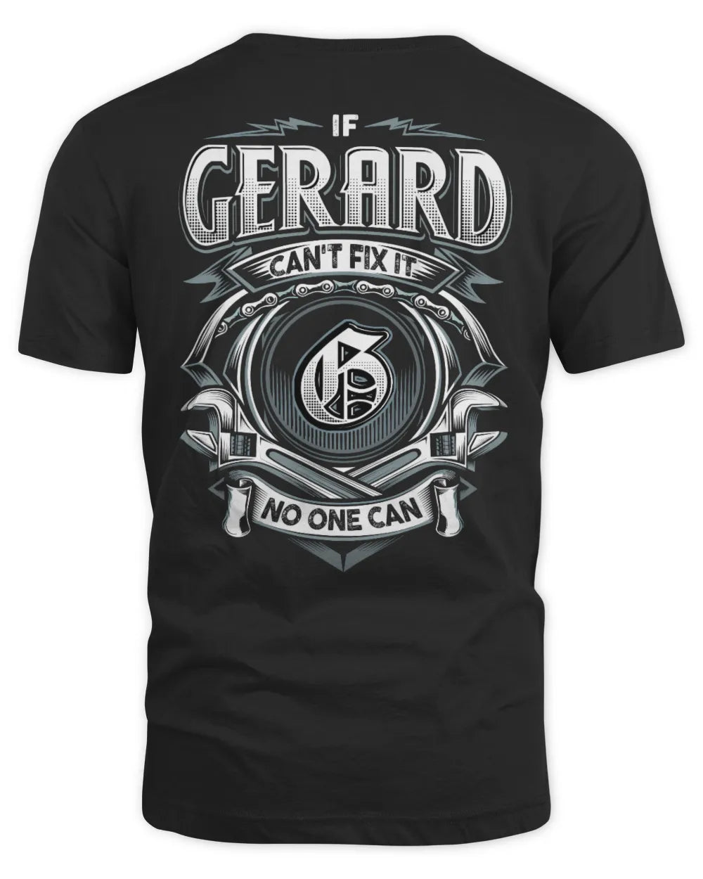 GERARD AP81-K4-626 - Personalized Ahmed Quote Apparel “If Ahmed Can't Fix It, No One Can” - Unisex Standard T-Shirt - Black