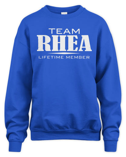 RHEA BL62-K4-128 - Personalized “Team NAME Lifetime Member” - Unisex Sweatshirt - Royal