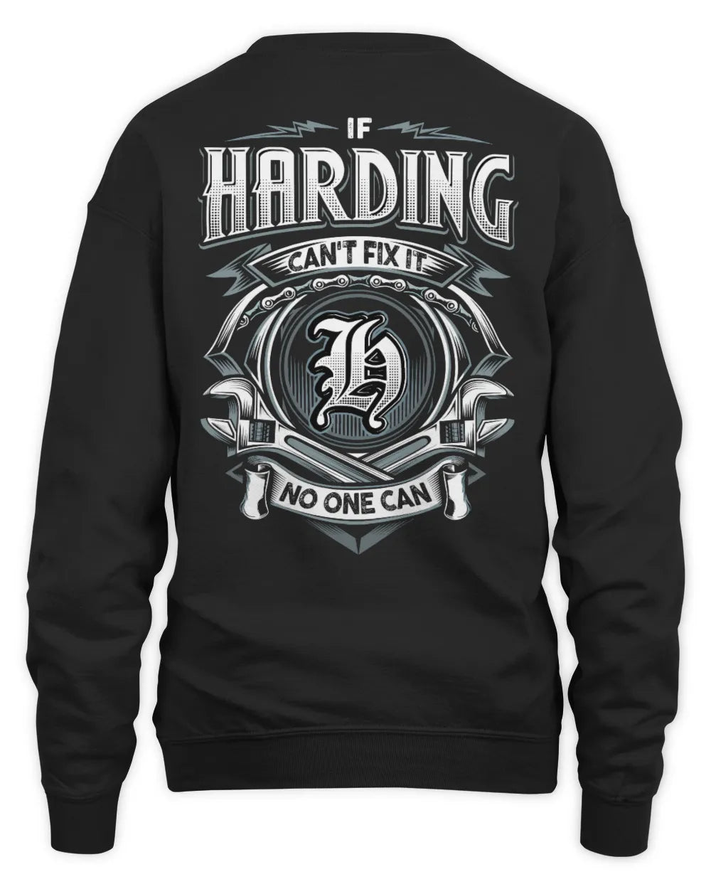 HARDING AP81-K4-626 - Personalized Ahmed Quote Apparel “If Ahmed Can't Fix It, No One Can” - Unisex Sweatshirt - Black