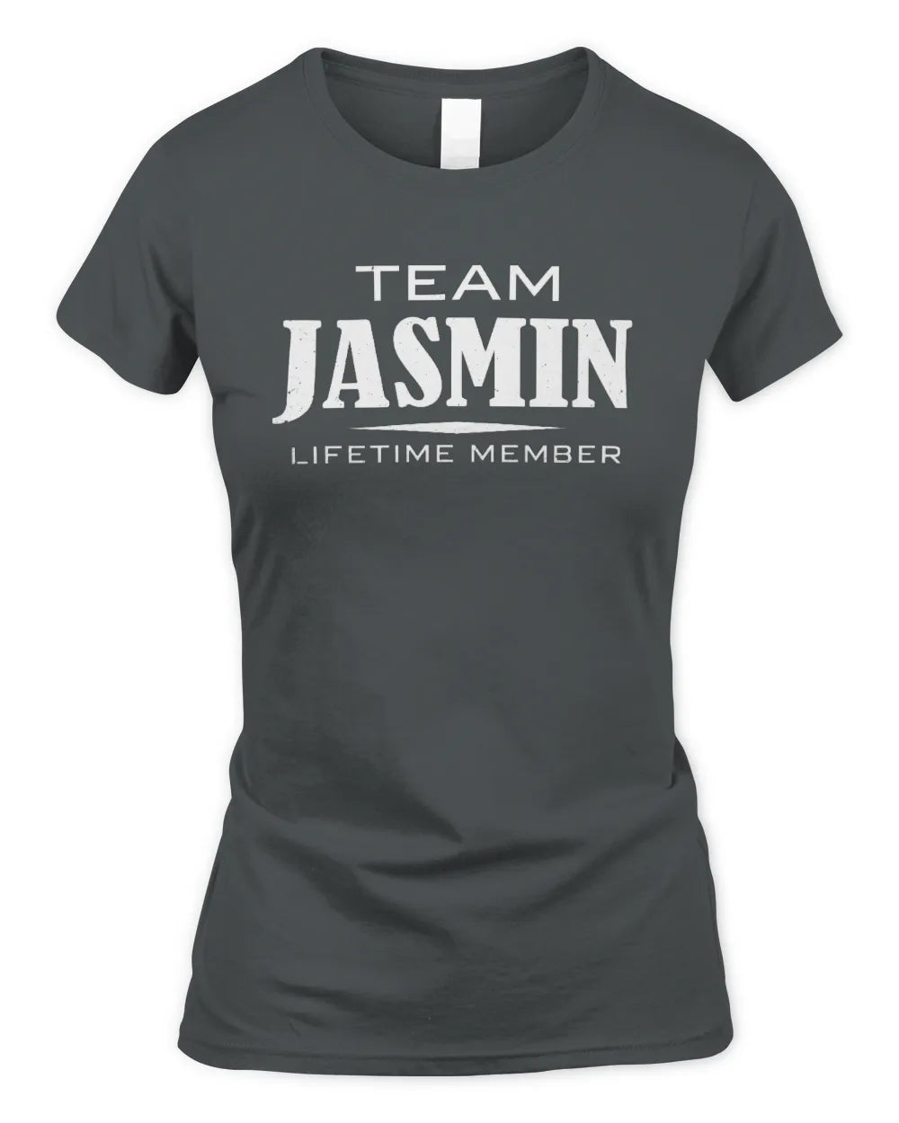 JASMIN BL62-K4-128 - Personalized “Team NAME Lifetime Member” - Women's Standard T-Shirt - Charcoal