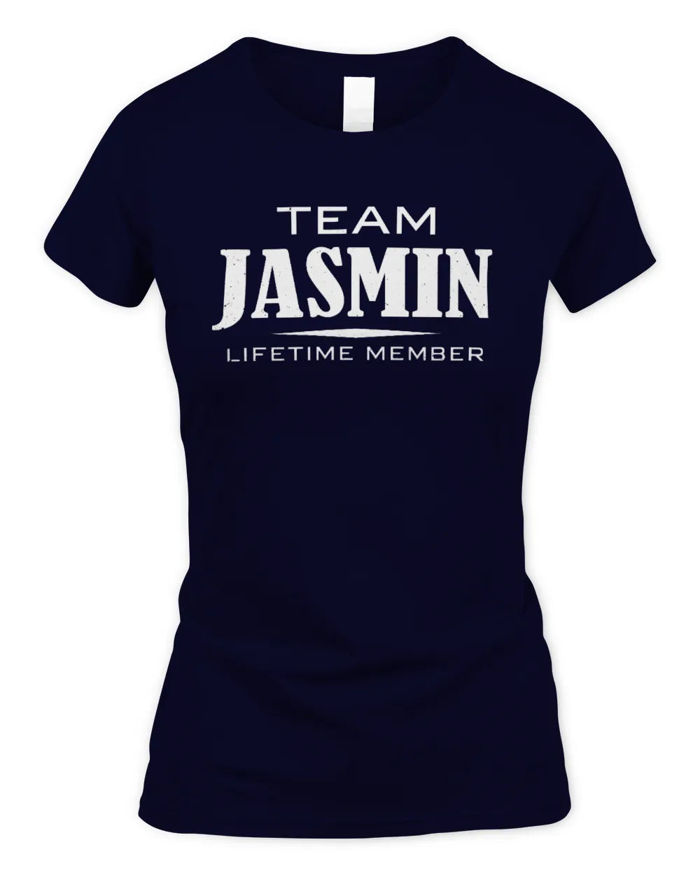 JASMIN BL62-K4-128 - Personalized “Team NAME Lifetime Member” - Women's Standard T-Shirt - Navy