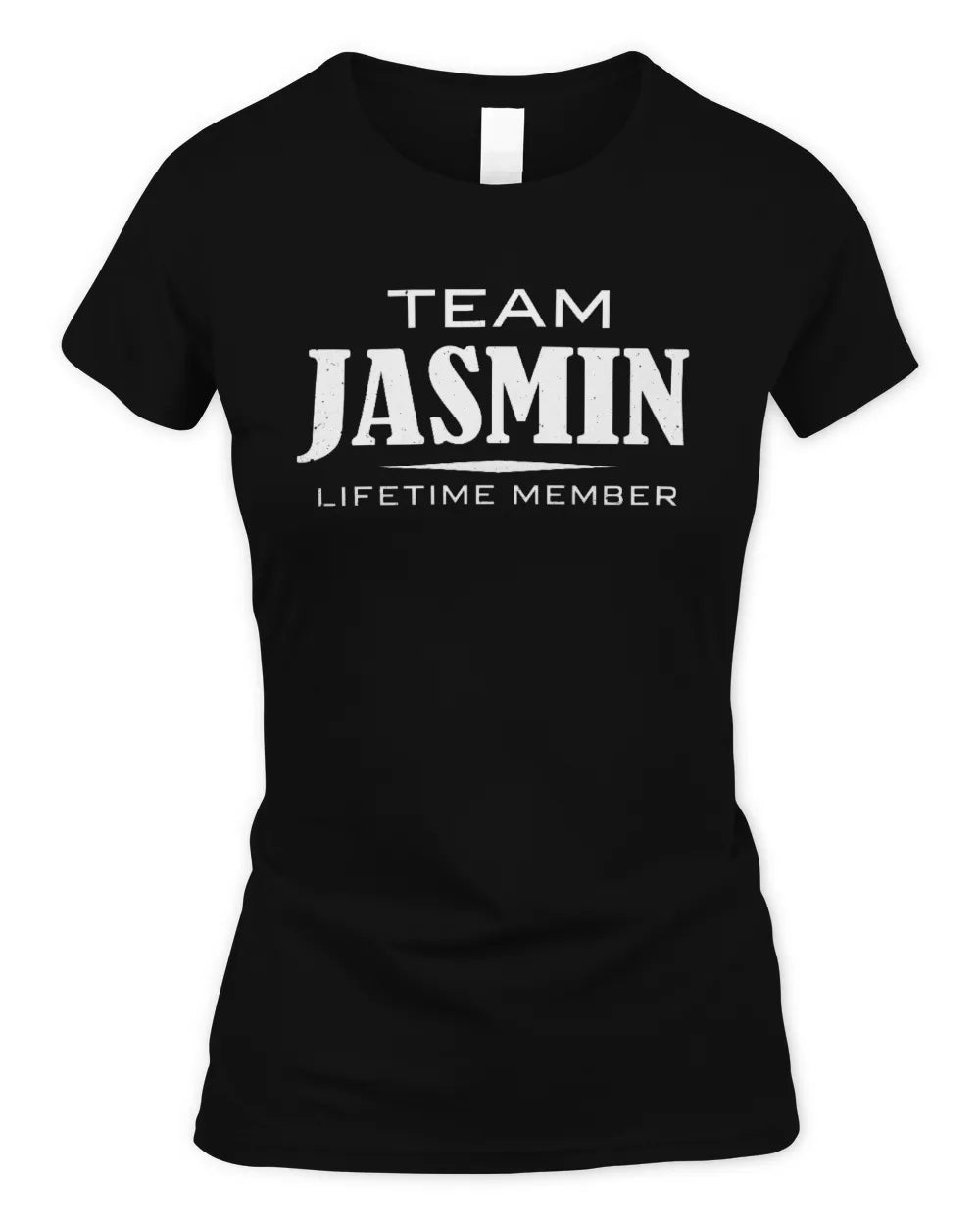 JASMIN BL62-K4-128 - Personalized “Team NAME Lifetime Member” - Women's Standard T-Shirt - Black