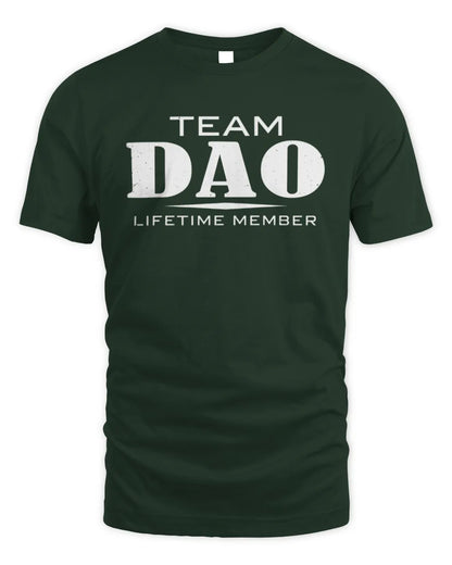 DAO BL62-K4-128 - Personalized “Team NAME Lifetime Member” - Unisex Standard T-Shirt - Forest Green