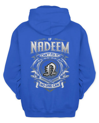 NADEEM AP81-K4-626 - Personalized Ahmed Quote Apparel “If Ahmed Can't Fix It, No One Can” - Unisex Hoodie - Royal