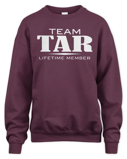 TAR BL62-K4-128 - Personalized “Team NAME Lifetime Member” - Unisex Sweatshirt - Maroon