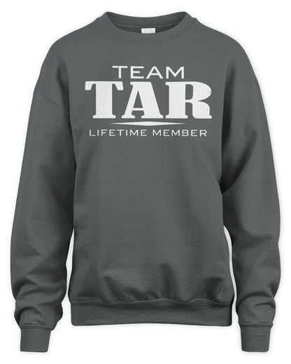 TAR BL62-K4-128 - Personalized “Team NAME Lifetime Member” - Unisex Sweatshirt - Charcoal