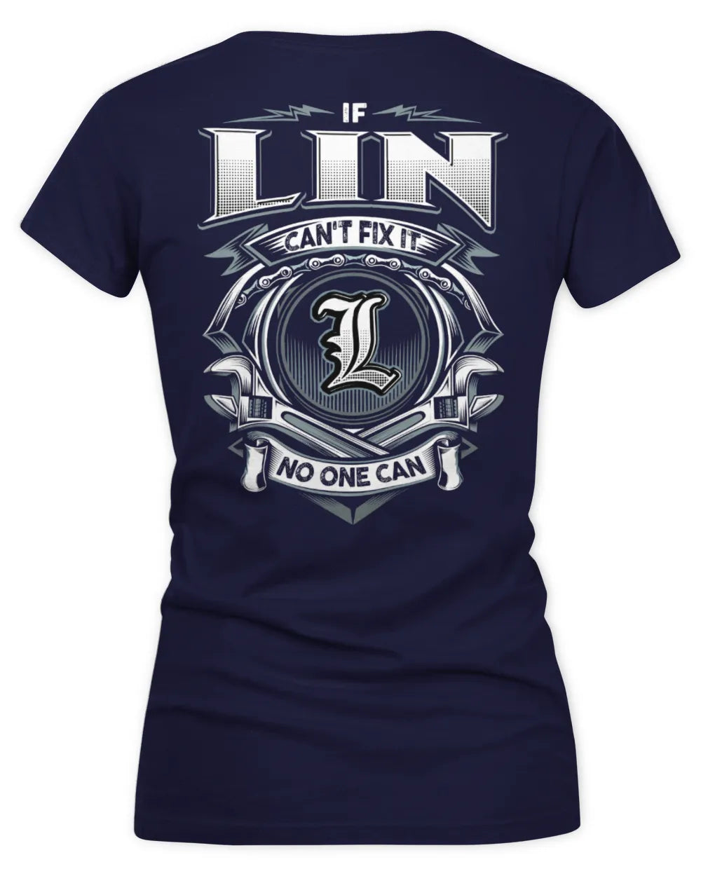 LIN AP81-K4-626 - Personalized Ahmed Quote Apparel “If Ahmed Can't Fix It, No One Can” - Women's V-Neck T-Shirt - Navy