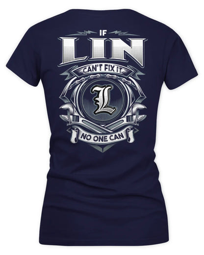 LIN AP81-K4-626 - Personalized Ahmed Quote Apparel “If Ahmed Can't Fix It, No One Can” - Women's V-Neck T-Shirt - Navy
