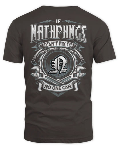NATHPHNGS AP81-K4-626 - Personalized Ahmed Quote Apparel “If Ahmed Can't Fix It, No One Can” - Unisex Standard T-Shirt - Dark Chocolate