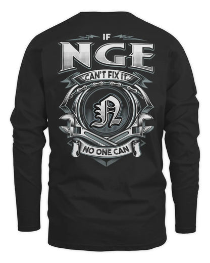 NGE AP81-K4-626 - Personalized Ahmed Quote Apparel “If Ahmed Can't Fix It, No One Can” - Men's Long Sleeved T-Shirt - Black