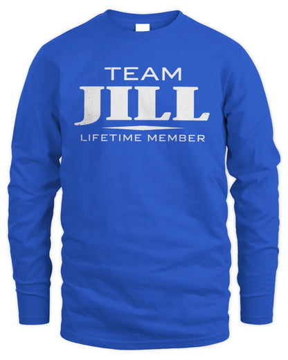 JILL BL62-K4-128 - Personalized “Team NAME Lifetime Member” - Men's Long Sleeved T-Shirt - Royal