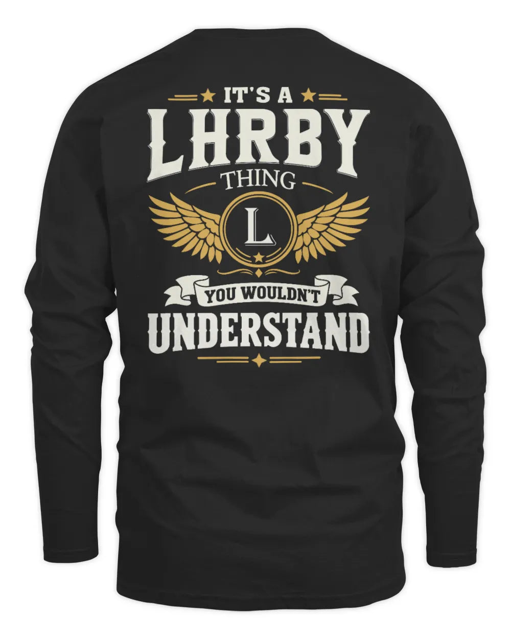 LHRBY KT06-M008 It’s a [NAME] Thing – You Wouldn’t Understand | Personalized Vintage T-Shirt - Men's Long Sleeved T-Shirt - Black