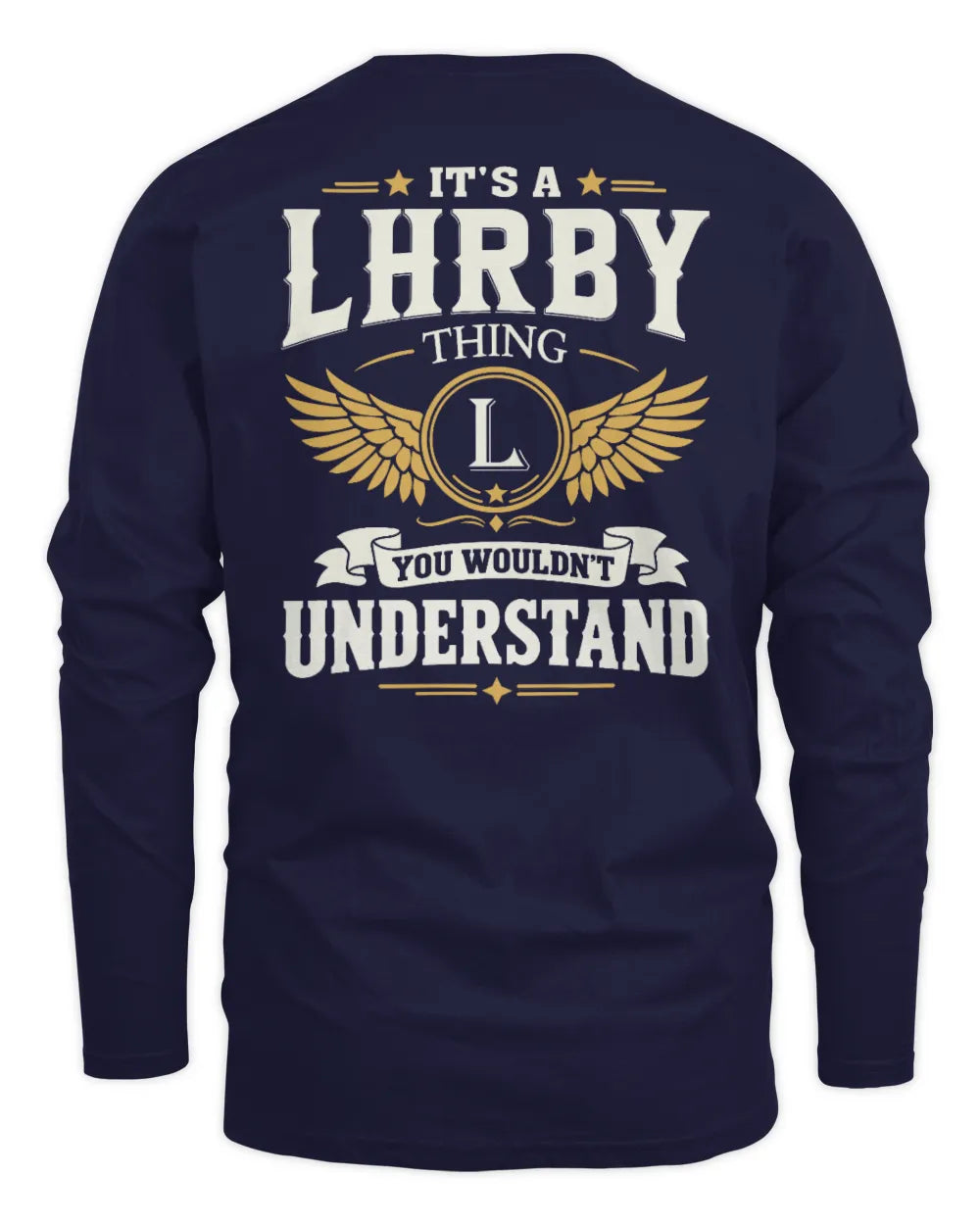 LHRBY KT06-M008 It’s a [NAME] Thing – You Wouldn’t Understand | Personalized Vintage T-Shirt - Men's Long Sleeved T-Shirt - Navy