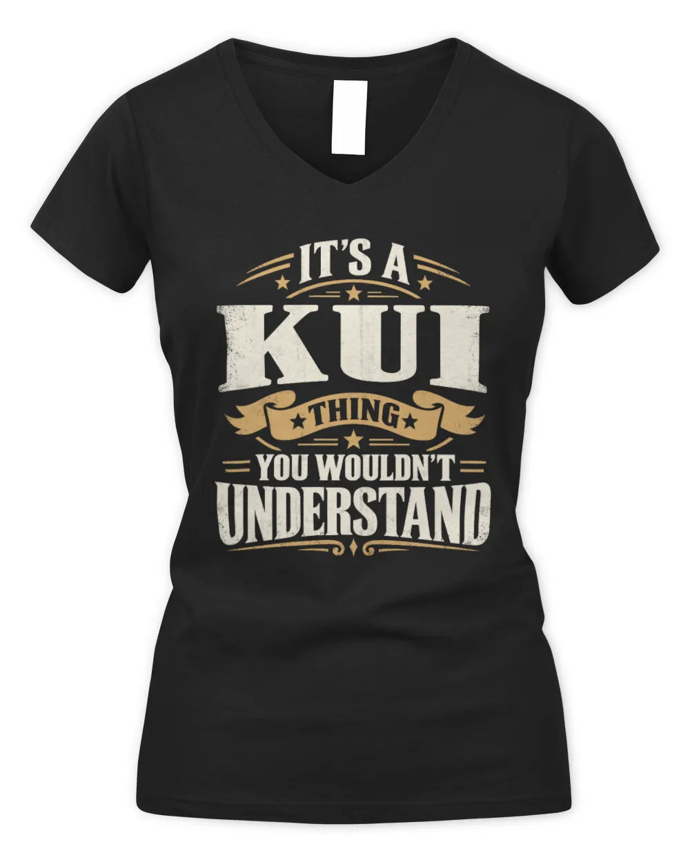 KUI P08 TH51 - Personalized “It’s a/an [NAME] Thing – You Wouldn’t Understand” Shirt - Women's V-Neck T-Shirt - Black