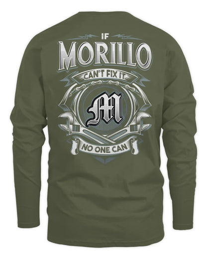 MORILLO AP81-K4-626 - Personalized Ahmed Quote Apparel “If Ahmed Can't Fix It, No One Can” - Men's Long Sleeved T-Shirt - Military Green